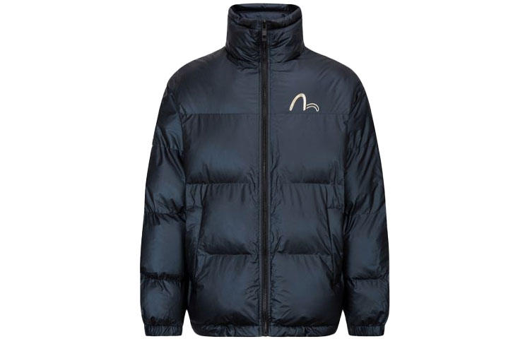 EVISU FW21 Logo Slogan Embroidered Jacket  Black 2EAGNM1JK785OSPQ 圖 2