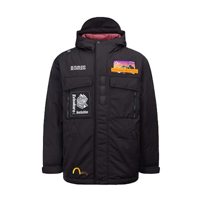 EVISU FW21 Mountain Print Hooded Down Jacket Winter Coat. 2EAGNM1NJ769LFPL