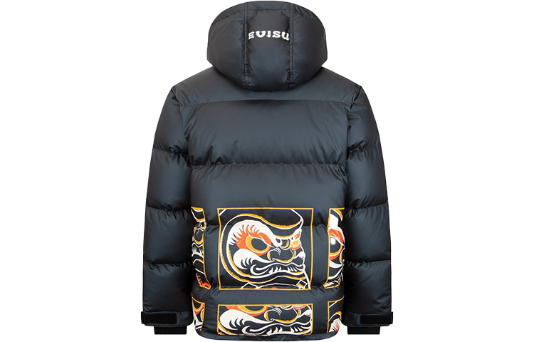 EVISU FW22  Black Daruma Print Hooded Down Jacket. 2EAHTM2NJ753XXPL 圖 3