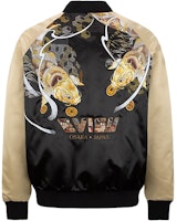 EVISU FW22 Black Embroidered Koi Sukajan Bomber Jacket. 2EAHTM2JK733XXPQ EVISU FW22 Black Embroidered Koi Sukajan Bomber Jacket. 2EAHTM2JK733XXPQ