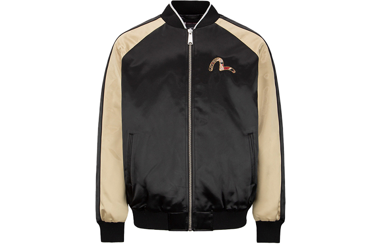 Lookbook EVISU FW22 블랙 자수 코이 스카잔 봄버 재킷. 2EAHTM2JK733XXPQ