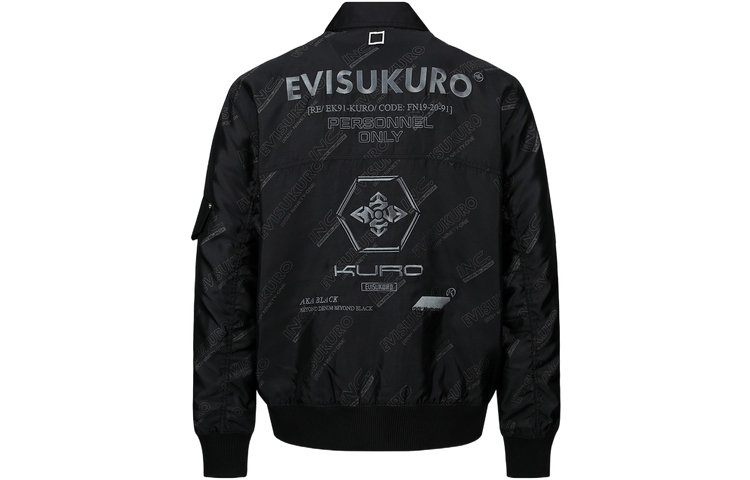 EVISU FW22  Black Full Print Seagull Embroidery Zip-Up Jacket 2ESGNM3JK761OSPL 圖 3
