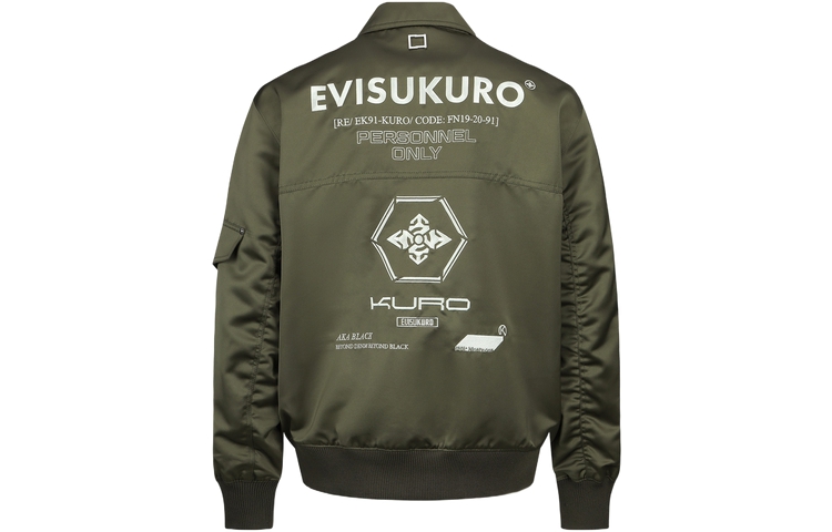 EVISU FW22  Black Full Print Seagull Embroidery Zip-Up Jacket 2ESGNM3JK761OSPL 圖 6