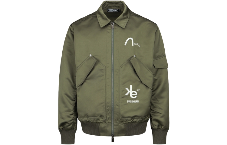 EVISU FW22  Black Full Print Seagull Embroidery Zip-Up Jacket 2ESGNM3JK761OSPL 圖 7