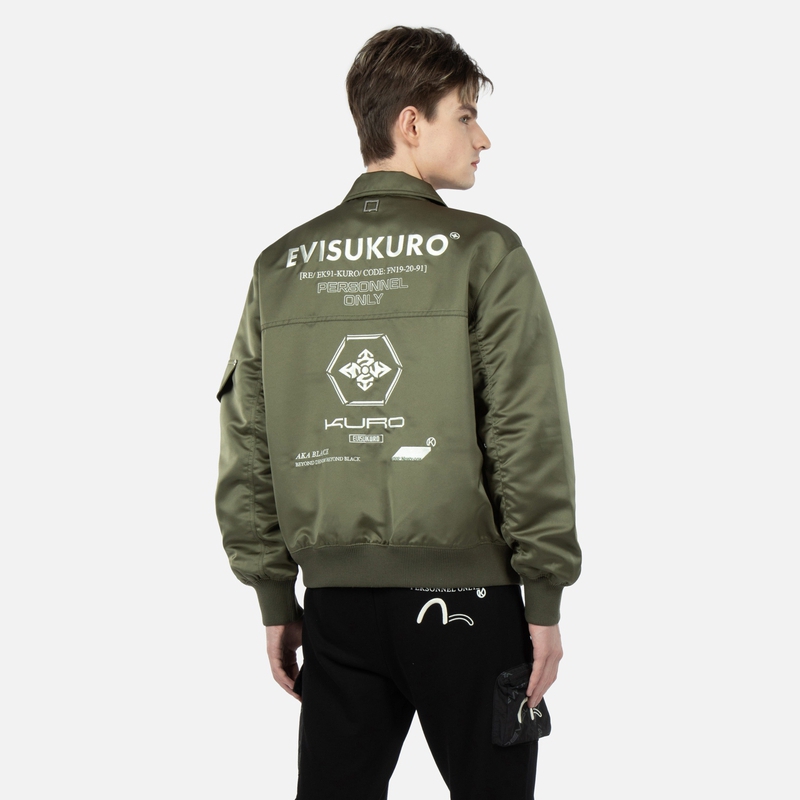 EVISU FW22  Black Full Print Seagull Embroidery Zip-Up Jacket 2ESGNM3JK761OSPL 圖 9