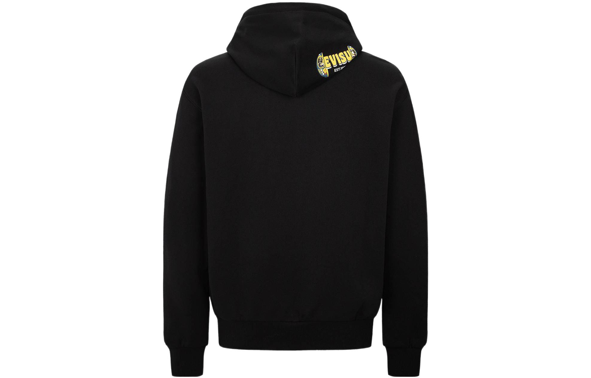 Lookbook EVISU 2022秋冬 黑色连帽衫小海鸥印花款式。 2EAHTM2SW331RXCT