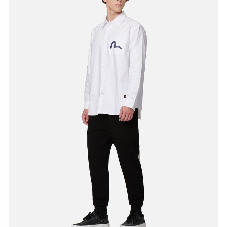 EVISU FW22  Black Jogger Pants with Floral M Print and Mid-Waist Loose Fit. 2EAHTM2SP324XXCT 圖 4