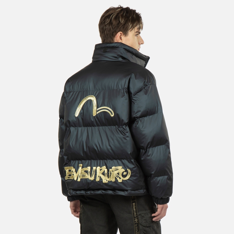 EVISU FW22  Black Logo Embroidered Jacket 2EAADM2JK785OSPQ 圖 5