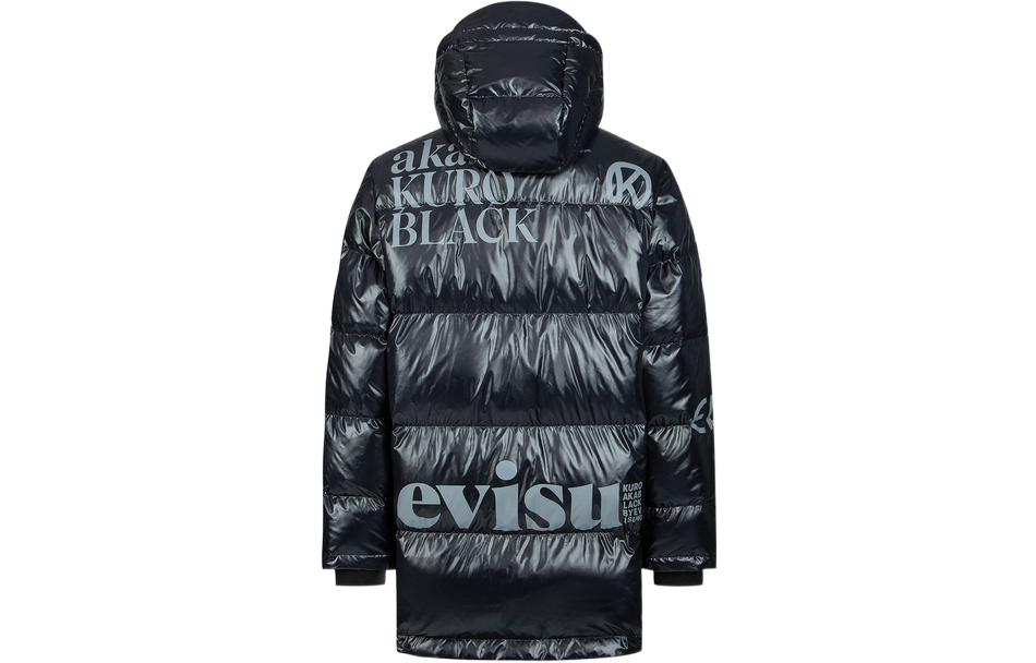 EVISU FW22  Black Long Sleeve Hooded Down Jacket 2EAGNM2NC715XXPL 圖 3
