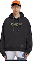 Shop EVISU FW22 Black Long Sleeve Sweatshirt with Fisherman Buddha Logo. 2EAHTM2SW329LFCT