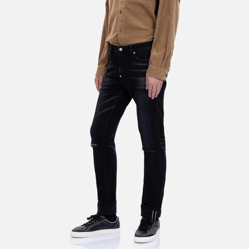 EVISU FW22  Black Slim Jeans with Seagull and Logo Print. 2EAHTM2JE124SLCS 圖 4