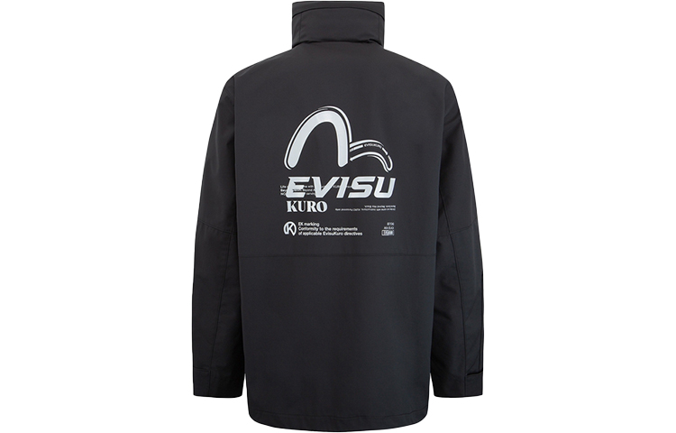 EVISU FW22  Black Workwear Jacket with Logo Print 2EAGNM2JK737XXPL 圖 3