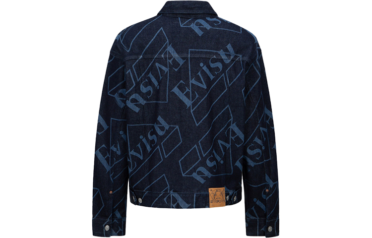 EVISU FW22  Denim Jacket Allover Logo Print in Indigo Blue. 2EAHTM1DJ202LFCTINDW 圖 3