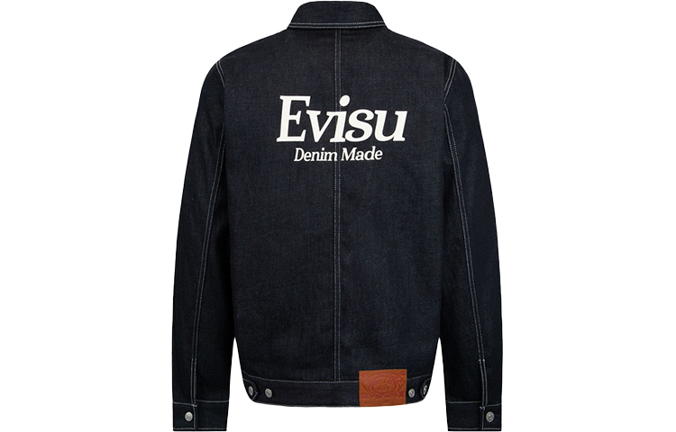Order EVISU FW22  Denim Jacket with Back Letter Print in Blue. 2EAEPM2DJ761XXCT