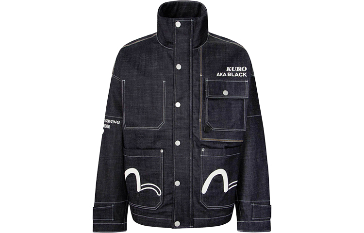 EVISU FW22  Denim Jacket with Stitch Design in Blue. 2EAADM2DJ756LFDQINDW 圖 2