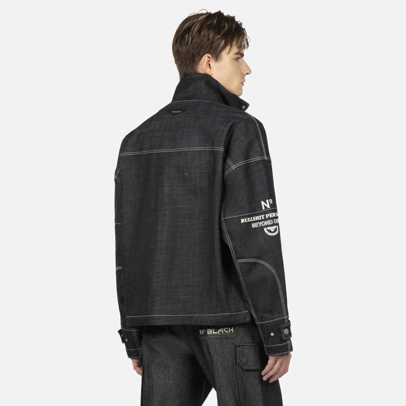 EVISU FW22  Denim Jacket with Stitch Design in Blue. 2EAADM2DJ756LFDQINDW 圖 5