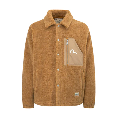 EVISU FW22 Lucky Cat Patch Seagull Embroidered Long-Sleeve Jacket. 2EAHTM2JK751XXSQ