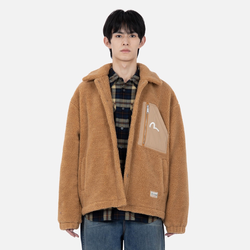 EVISU FW22  Lucky Cat Patch Seagull Embroidered Long-Sleeve Jacket. 2EAHTM2JK751XXSQ 圖 4