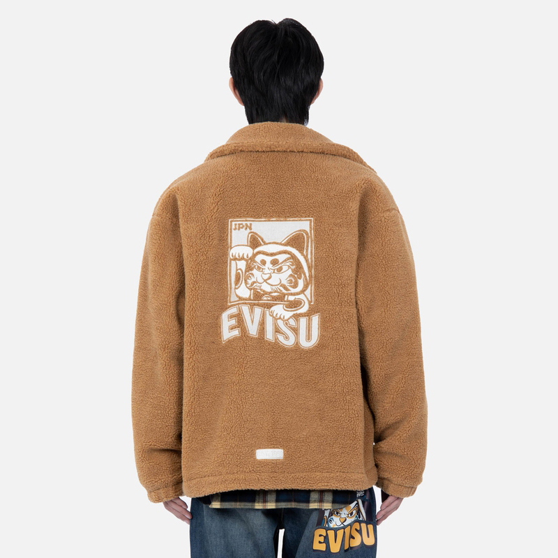 EVISU FW22  Lucky Cat Patch Seagull Embroidered Long-Sleeve Jacket. 2EAHTM2JK751XXSQ 圖 5