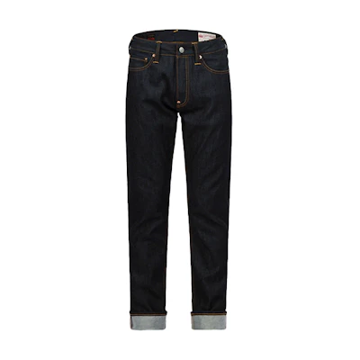 EVISU FW22 M-Logo Printed Blue Denim Jeans Moto Style 2EAADM2JE90317CTINDW