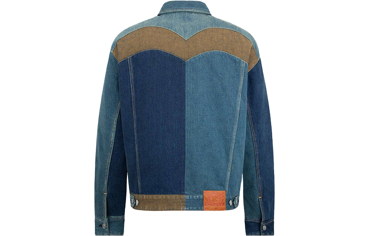 EVISU FW22  Patchwork Deconstructed Denim Jacket in Blue. 2EAHTM2DJ711LFCT 圖 3