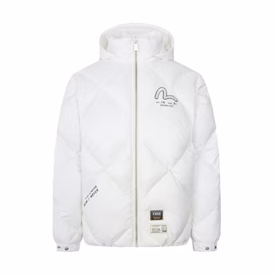 EVISU FW22 Quilted Jacket with Solid Color and Logo Print. 2EAHTM2NJ752XXNY