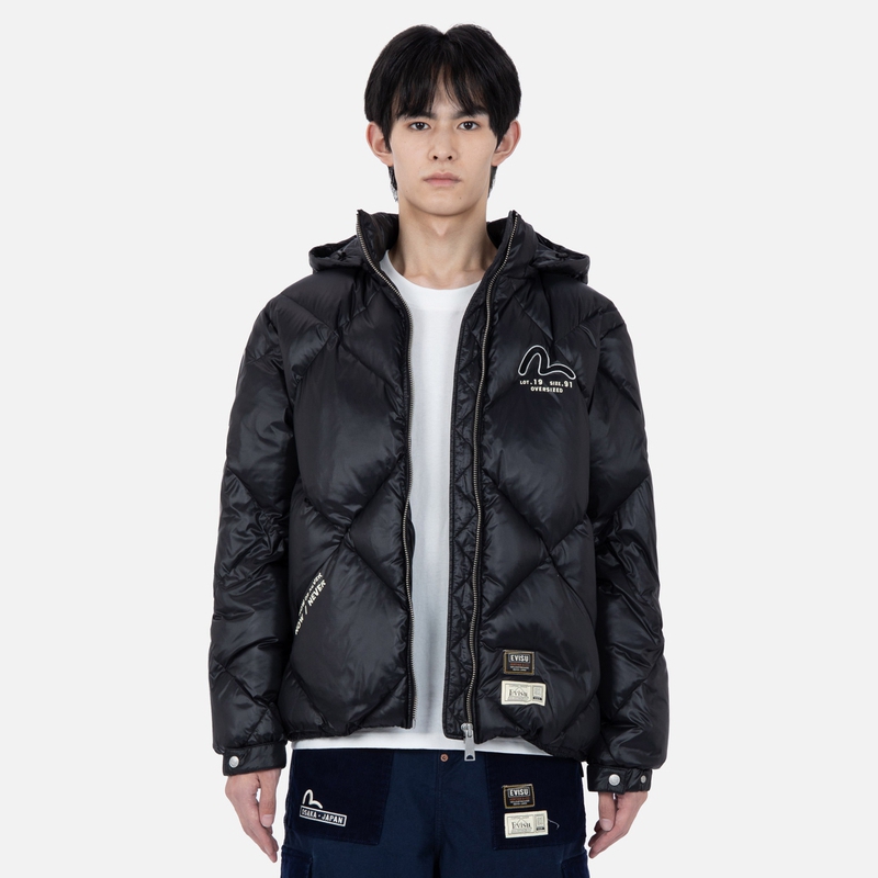 EVISU FW22  Quilted Jacket with Solid Color and Logo Print. 2EAHTM2NJ752XXNY 圖 6