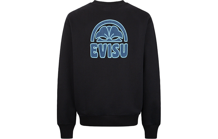 Sizing EVISU FW22 徽標牛仔拼接設計毛衣 2EAHTM2SW320RXCT