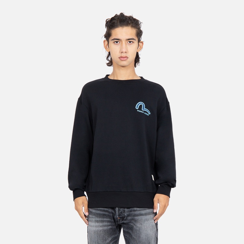 Cheap EVISU FW22 徽標牛仔拼接設計毛衣 2EAHTM2SW320RXCT