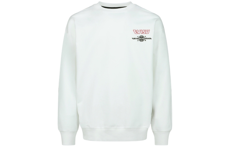 Lookbook 에비수 FW22 화이트 이글 그래픽 크루넥 긴팔 스웻셔츠. 2ESHTM3SW502LFCT