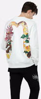 Purchase EVISU FW22 White Crewneck Long Sleeve Sweatshirt with Eagle Graphic. 2ESHTM3SW502LFCT
