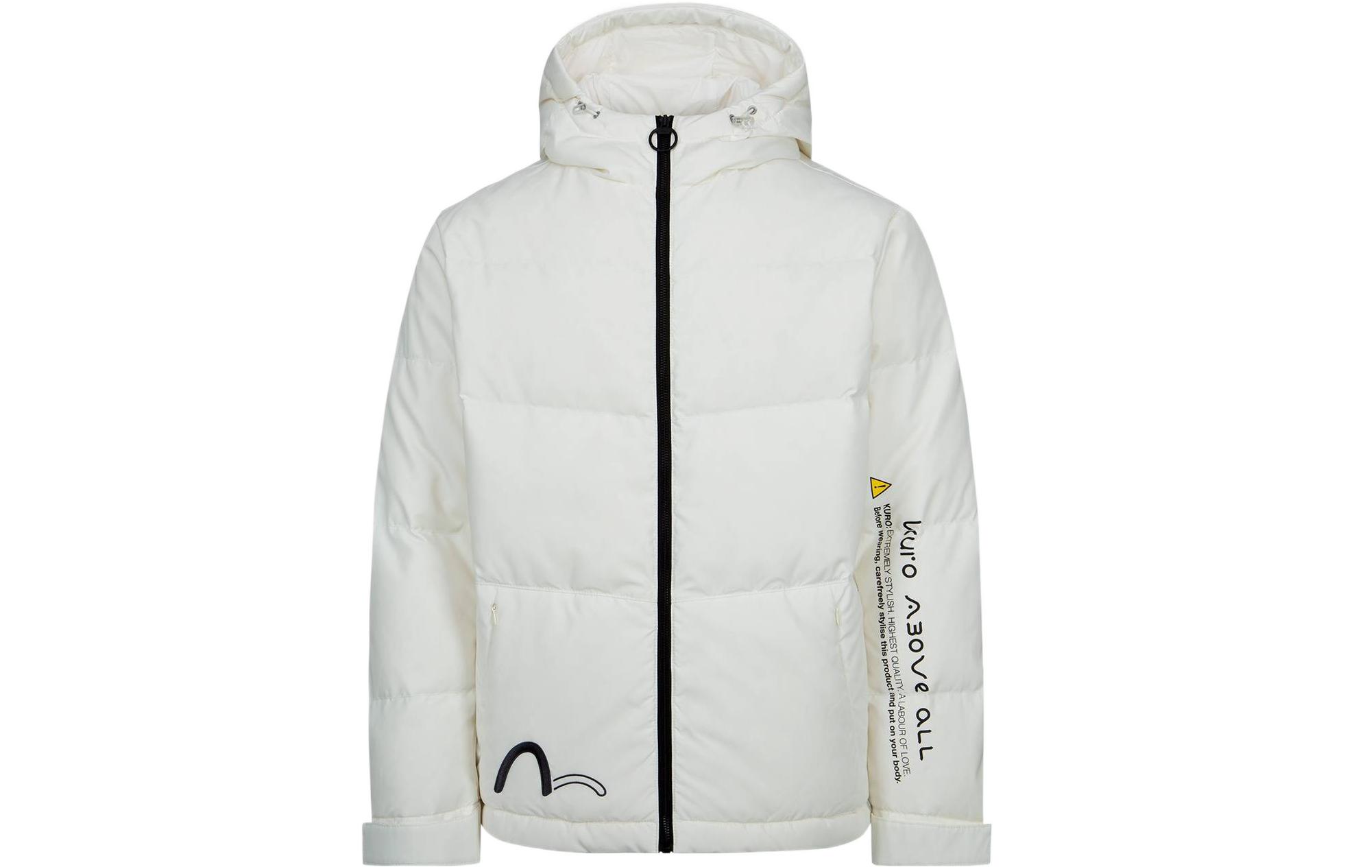 Shop EVISU FW22 字母印花拉链连帽外套. 2EAGNM2NJ725XXPL