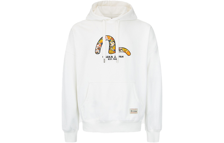 EVISU FW22  Zip Hoodie with Daruma & Lucky Cat Print. 2EAHTM2SW332LFCT