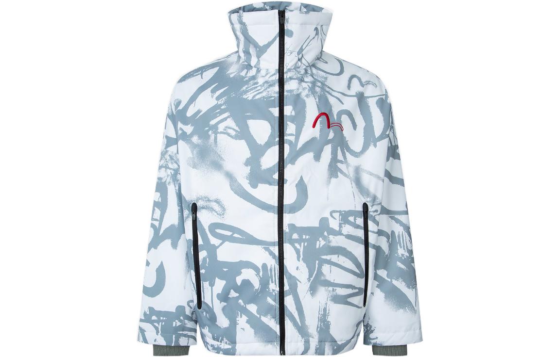 EVISU FW22 All-Over Graffiti Print Stand Collar Jacket Multicolor Men 2EAGNM2JK726LFPQ 圖 2