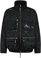 EVISU FW22 All-Over Logo Jacquard Bomber Jacket Black 2ESGNM3JK751FFPN EVISU FW22 All-Over Logo Jacquard Bomber Jacket Black 2ESGNM3JK751FFPN