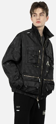 Chaqueta Bomber EVISU FW22 Jacquard con Logotipo Integrado Negra. 2ESGNM3JK751FFPN Shop Chaqueta Bomber EVISU FW22 Jacquard con Logotipo Integrado Negra. 2ESGNM3JK751FFPN