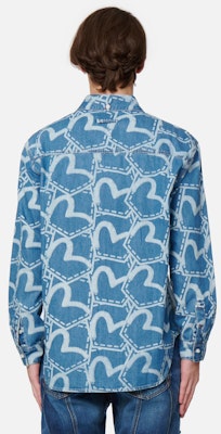 EVISU FW22 全版口袋印花長袖牛仔襯衫 - 藍色 2EAHTM2SL177RXDN Purchase EVISU FW22 全版口袋印花長袖牛仔襯衫 - 藍色 2EAHTM2SL177RXDN