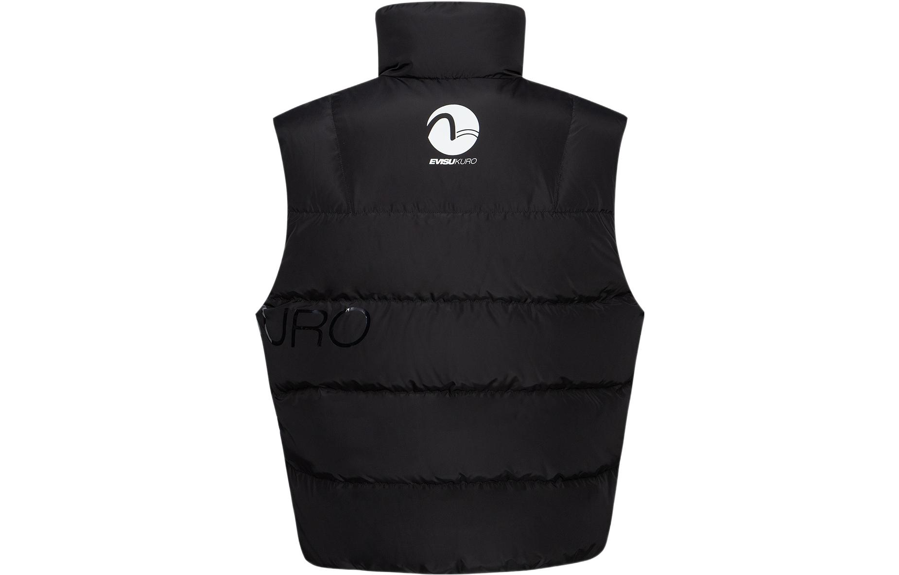 Lookbook Chaleco Negro con Cremallera y Logo EVISU FW22 de Hombre. 2EAGNM2NV779XXPL