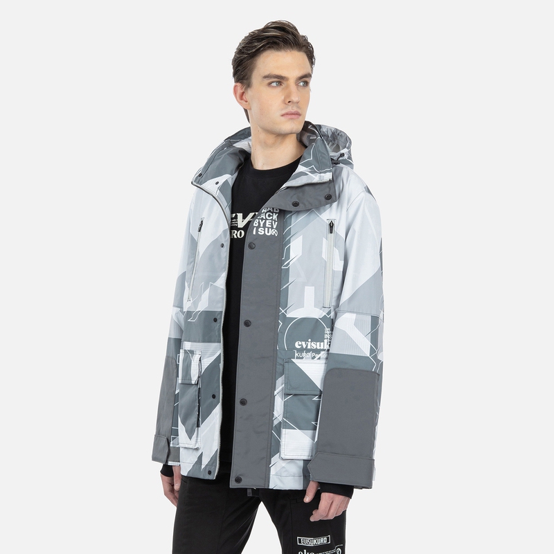 EVISU FW22 Camo Utility Jacket with Logo Print Multicolor - 2EAGNM2JK740XXPL 圖 4