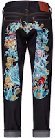 EVISU FW22 Colorblock Abstract Embroidery Relaxed Fit Jeans Denim Blue 2EAHTM2JE90617CT EVISU FW22 Colorblock Abstract Embroidery Relaxed Fit Jeans Denim Blue 2EAHTM2JE90617CT