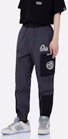 Shop EVISU FW22 拼接設計運動長褲 深炭灰 2EAGNM2PP231XXPS