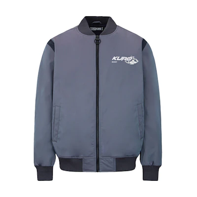 EVISU FW22 Gradient Seagull Print Bomber Jacket Blue Iridescent. 2EAGNM2JK731OSNQ