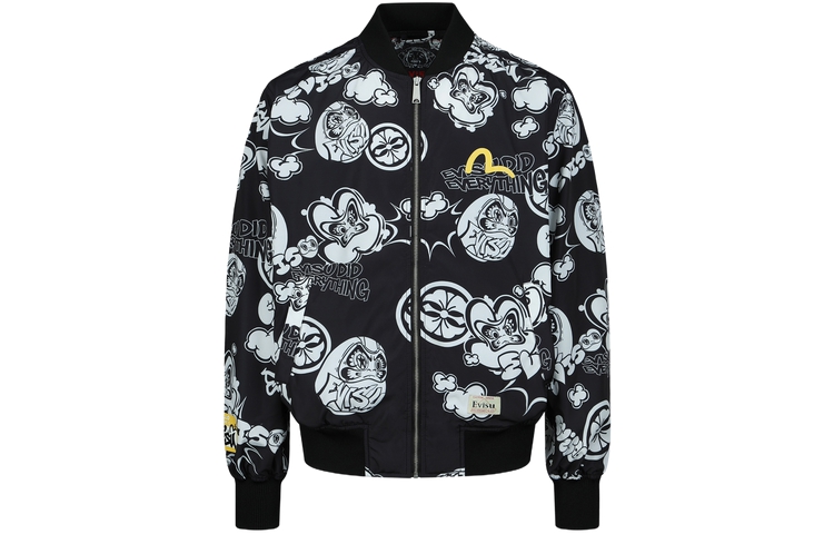 Order EVISU FW22 Jaket Bomber Pria Hitam Motif Grafiti Seluruhnya. 2ESHTM3JK712RXPL