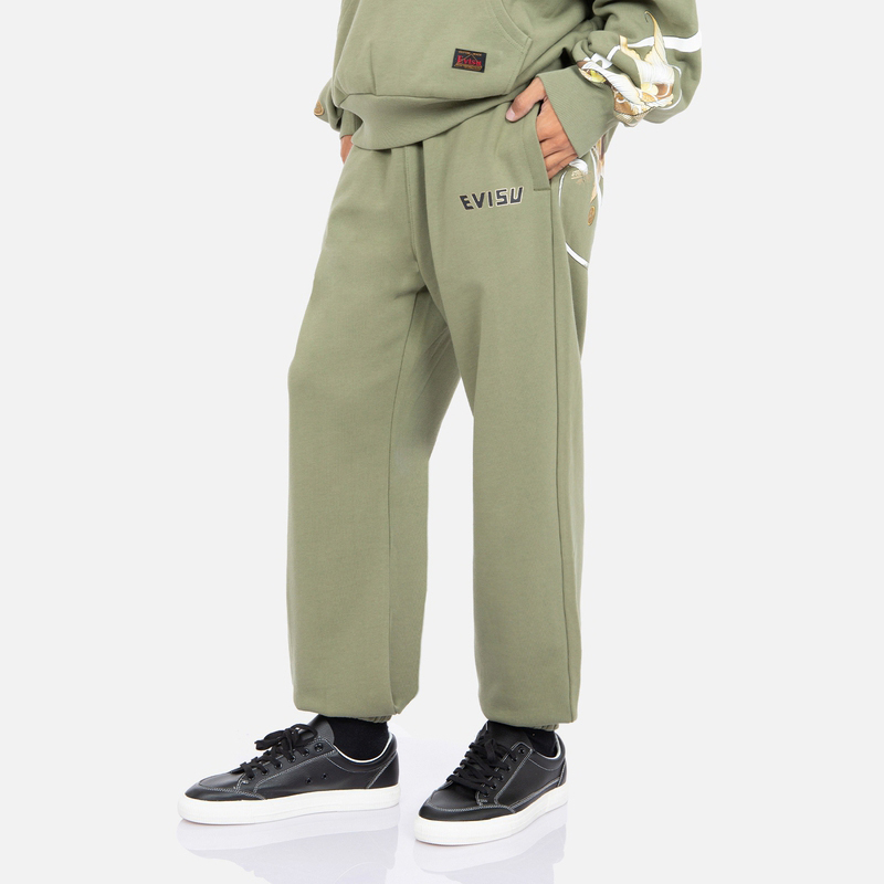 Cheap EVISU FW22 鲤鱼印花休闲裤 束脚运动裤. 2EAHTM2SP325STCT