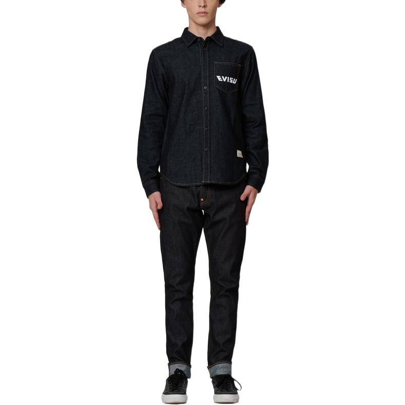 EVISU FW22 Letter Print Casual  Jeans Denim Blue. 2EAHTM2JE11817CT 圖 4