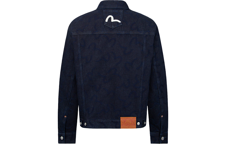 EVISU FW22 Men’s Denim Blue Long-Sleeve Jacket with Seagull Print 2EAHTM2DJ700LFCT 圖 3