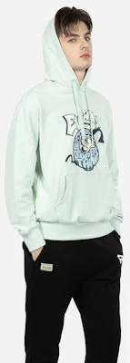 EVISU 2022秋冬薄荷綠達摩印花拼接連帽衫 2ESHTM3SW310RXCT Shop EVISU 2022秋冬薄荷綠達摩印花拼接連帽衫 2ESHTM3SW310RXCT