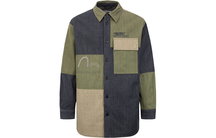 EVISU FW22 Multicolor Button-Up Long Sleeve Jacket Men 2EAGNM2SJ798LFDQ