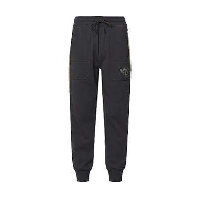 EVISU FW22 Paisley Print Side Zipper Sweatpants Men in Dark Charcoal. 2EAGNM2SP461STCTDKCH