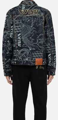 EVISU FW22 Printed Jacquard Long-Sleeve Denim Jacket Denim Blue 2EAHTM2DJ702XXCT Purchase EVISU FW22 Printed Jacquard Long-Sleeve Denim Jacket Denim Blue 2EAHTM2DJ702XXCT